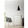 Miloox Sforzin SAMOI LAMPADARIO A SOSPENSIONE PICCOLA D.20CM COLORE ESTERNO NEROFINITURE BIANCO ORO ATTACCO E27