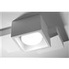 Tecnico by Sforzin SIDE SMALL 1 luce lampada da soffitto in gesso bianco attacco GX53