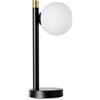 Miloox Sforzin POMI' LAMPADA DA TAVOLO 1 LUCE NERO E RIFINITURE ORO ATTACCO G9