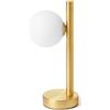 Miloox Sforzin POMI' LAMPADA DA TAVOLO 1 LUCE ORO SPAZZOLATO ATTACCO G9 H.28CM