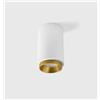 Tecnico by Sforzin PROPILEI lampada da soffitto 1 Luce 4 Anelli Colorati in alluminio attacco GU10 in gesso bianco d.7cm