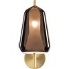 Miloox Sforzin X-RAY APPLIQUE A PARETE VETRO ALTO BRONZO MONTATURA ORO SPAZZOLATO 1 LUCE ATTACCO G9