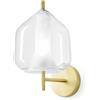 Miloox Sforzin X-RAY APPLIQUE DA PARETE VETRO GRANDE TRASPARENTE ATTACCO G9 MONTATURA ORO