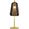 Miloox Sforzin X-RAY LAMPADA DA TAVOLO VETRO ALTO BRONZO MONTATURA ORO CON DIMMER ATTACCO G9