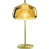Miloox Sforzin X-RAY LAMPADA DA TAVOLO VETRO BASSO ORO MONTATURA ORO CON DIMMER ATTACCO G9