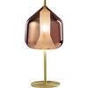 Miloox Sforzin X-RAY LAMPADA DA TAVOLO VETRO GRANDE RAME MONTATURA ORO CON DIMMER ATTACCO G9