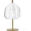 Miloox Sforzin X-RAY LAMPADA DA TAVOLO VETRO GRANDE TRASPARENTE MONTATURA ORO ATTACCO G9
