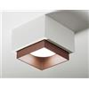 Tecnico by Sforzin SYME lampada da Soffitto 1 Luce attacco GX53 Quadrata rame in gesso e alluminio l.11cm