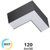 Angolo LED luminoso 8W per Lampade Lineari CCT, Nero Bianco Variabile CCT