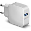 VS Caricatore USB da Muro 5V-3.0A - 9V-2A - 12V-1,6A Universale Quick Charge 3.0 Veloce Caricabatterie Alimentatore Presa Per Smartphone Tablet iOS Android 220V UE
