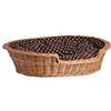 e-wicker24 Naturale Cesta per Cani in Vimini Lettino Cane con Cuscino Morbido Rialzato Divanetto per Cani Cuccia Cani Letto per Cani Taglia Grande Lettini per Cane Divanetto Calmante Animali