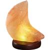 Moses Omm for You - Lampada di Cristallo di Sale Luna con USB, LED e Base in Palissandro