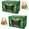 Apicoltura Brezzo Sweet Herbs® | Tè Verde Biologico e Menta Dolce | Tè Verde Orientale e Foglie di Menta - 2 x 20 Filtri in Singole Bustine (60 Gr)