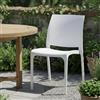 Dmora - Sedia da Esterno Dventurin, Seggiola da Giardino, Seduta Outdoor Multiuso, Panchina da Giardino, Made in Italy, 54x46 h80 cm, Bianco