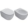CERAMICA GLOBO Serie 4all set sospesi wc+bidet+sedile chiusura tradizionale codice prod: MDS03BI MDR19BI MDS09BI