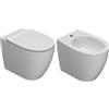 CERAMICA GLOBO Serie 4all set a terra wc+bidet+sedile chiusura tradizionale codice prod: MD004BI MDR19BI MD011BI