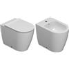 CERAMICA GLOBO Serie Mode set a terra wc+bidet+sedile rallentato codice prod: ME001BI ME020BI ME009BI