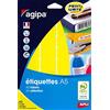 APLI 114344 - Astuccio 320 etichette multiuso, 24 x 33,5 mm, colore: Giallo