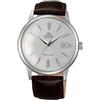 Orient Classic Bambino V2 - Orologio Uomo Automatico a Carica Manuale Elegante Cinturino In Pelle Marrone Cassa In Acciaio Quadrante Grigio - TAC00005W0 AC00005W