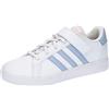 adidas Unisex - Bambini Grand Court Court Elastic Lace and Top Strap Shoes, Cloud WHITE/blue dawn/CLEAR PINK, 28 EU