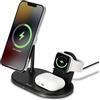 Hama MagCharge - Caricatore wireless per Apple iPhone, Apple AirPod, Apple Watch (stazione di ricarica induttiva con Quick Charge 15 W, ricarica wireless magnetica per Apple MagSafe e Hama MagLine)