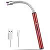 MOSUO Accendino Elettrico,Accendigas USB Ricaricabile Accendino Lungo per Candele, Accendino ad Arco Elettrico Senza Fiamma, Antivento per Candele Gas Cucina Grill Barbecue