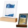 zalati Luce notturna di sabbia in movimento 3D sabbia mare luce LED paesaggio di arte pittura per la casa e l'ufficio decorazioni - blu