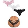 ohmydear Perizoma Donna Seducente Mutande Donna Brasiliana 1/2/3 Pezzi Tanga Donna Seducente Mutande Donna Sexy Tanga Donna in Pizzo String Tanga Vita Bassa Taglia Forti