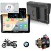 Carpuride W702BS Pro Moto Carplay Schermo con Wonder Wheel per BMW Moto, Senza Fili CarPlay e Android Auto, 7 Pollici Impermeabile Touchscreen, Doppio Bluetooth, Interfono Funzione, Dati Lettura.