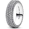 PANDORA Timeless Anello a fila singola in argento Sterling con pavé e zirconi cubici trasparenti, 52