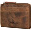 STILORD 'Cardino' Mini Portafoglio Uomo Slim Vera Pelle Porta Carte di Credito Donna Pelle Piccolo Portatessere Sottile Card Holder Wallet RFID Blocco Portamonete Cuoio, Colore:bergamo - marrone