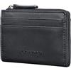 STILORD 'Cardino' Mini Portafoglio Uomo Slim Vera Pelle Porta Carte di Credito Donna Pelle Piccolo Portatessere Sottile Card Holder Wallet RFID Blocco Portamonete Cuoio, Colore:nero