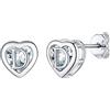 Supcare Cuore Orecchini Donna Argento 925, D Lettera Inizaile Orecchini Piccoli Donna, Tennis Orecchini Brillantini con Zirconi, Idee Regalo per Mamma Bambina