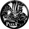 Instant Karma Clocks | Orologio da Parete Tema Pizzeria con Pizzaiolo e Forno a Legna | Design Artistico su Vinile per Arredare Cucina, Ristorante, Locali o Regalare agli Amanti della Pizza