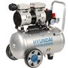Hyundai 4J-750-24L - Compressore aria elettrico silenziato oilless 24 lt - motore 1 HP