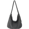 X SIM FITNESSX Unisex perizoma Bag Oxford borsa a tracolla singola per donna Shopping Bag quotidiano/ufficio/scuola/viaggio borsa in tessuto di moda (Grigio)