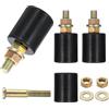 QUARKZMAN 4pz 1,57 x 1,89(LxA) Guide per Cancello Scorrevole Rulli Guida Nylon Ruota Supporto Cancello Scorrevole per Puleggia Porta Elettrica, Nero