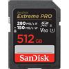 Sandisk Scheda di memoria SD 512GB Sandisk Pro UHS-II 280/V60/150MB/S /Nero [SDSDXEP-512G-GN4IN]