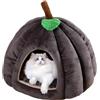 Generico Cuccia Gatto Chiusa Forma Di Zucca, Letto Grotta Morbida E Confortevole, Lavabile Di Peluche Per Animali Domestici Di Piccola E Media Taglia Che Dormono