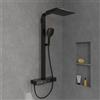 Villeroy & Boch Infinity Showers colonna doccia con bocca di erogazione vasca, termostatico, TVS110005000K5, Infinity Showers nero opaco [Rubinetteria Bagno > Colonne Doccia]