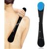 UILYNIU 2 Pezzi Back Applicator, Applicatore per Protezione Solare, Pennello Autoabbronzante con Doppia Testa, Applicatore Abbronzante, Applicatore Crema Schiena da Abbronzante Corpo (Nero, Blu)