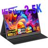 GTMEDIA Monitor portatile IPS QHD da 17,3, risoluzione 2560 x 1440, 165 Hz (DP)/144 Hz (HDMI), monitor portatile da gioco 100% sRGB HDR FreeSync per PC, Mac, telefono, Xbox,