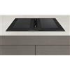 Airforce Innova Artis Plus 83 A Piano Cottura Incasso ad Induzione con Cappa Integrata 83 cm Versione Aspirante 4 Zone Bridge Nero - CCINN8301