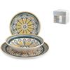 H&H Lifestyle Siviglia servizio da tavola 18 pz Porcellane dure Multicolore