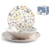 H&H Lifestyle Servizio piatti tavola 18 pz. modello Madlen in stonewere