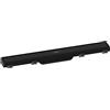 hansgrohe RainDrain Match - set di canalina doccia con cornice ad altezza regolabile, canale di drenaggio 600 mm, scarico a pavimento, nero apaco