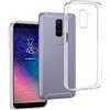 REY Cover in Gel TPU Trasparente per Samsung Galaxy A6 Plus 2018 - Galaxy A9 Star Lite - J8 2018, Ultra Sottile 0,33 mm, Morbido Flessibile, Custodia Silicone