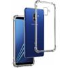 REY ELECTRÓNICA REY Cover in Gel TPU Anti-Shock per Samsung Galaxy A8 2018, Morbido Silicone Custodie Protettivo Case, Anti-Scratch, Protettiva Sottile Back Cover
