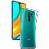 REY Cover in Gel TPU Trasparente per XIAOMI REDMI 9 - POCO M2, Ultra Sottile 0,33 mm, Morbido Flessibile, Custodia Silicone
