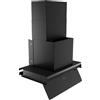 Silverline Cappa Cucina Filtrante a Parete Larghezza 90 cm Profondità 31 cm Classe A colore Nero - 3129.9.733.21 INSIDE PRO